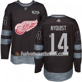 Miesten NHL Detroit Red Wings Pelipaita Gustav Nyquist 14 1917-2017 100th Anniversary Adidas Musta Authentic